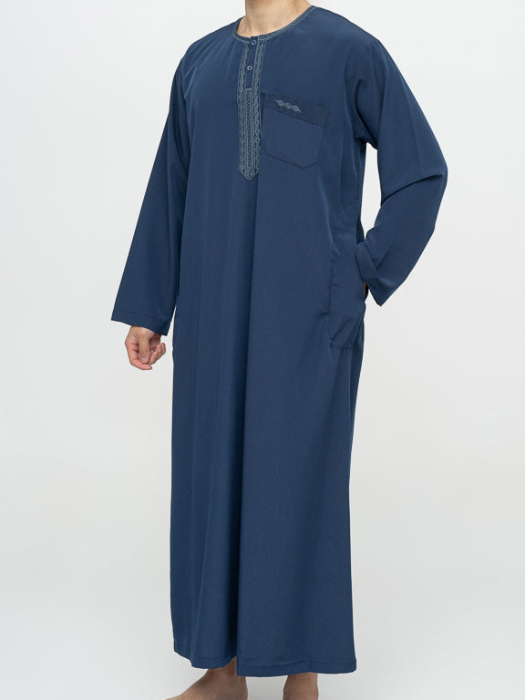 Qamis Marocain Premium Bleu marine