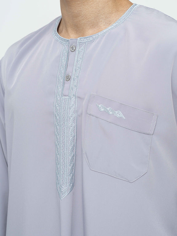 Qamis Marocain Premium Gris