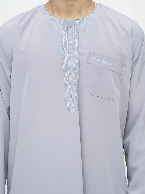 Qamis Marocain Premium Gris