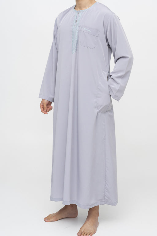 Qamis Marocain Premium Gris