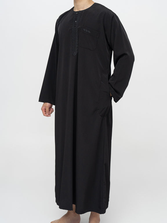 Qamis Marocain Premium Noir