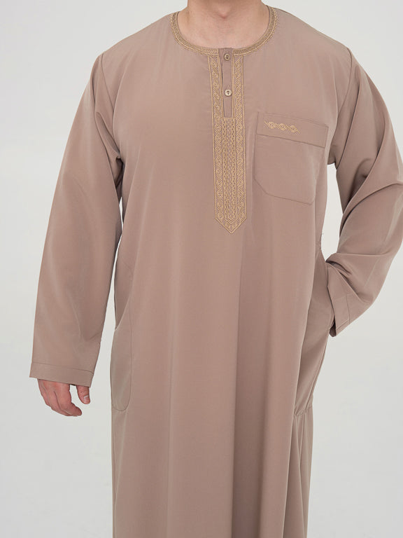 Qamis Marocain Premium Taupe