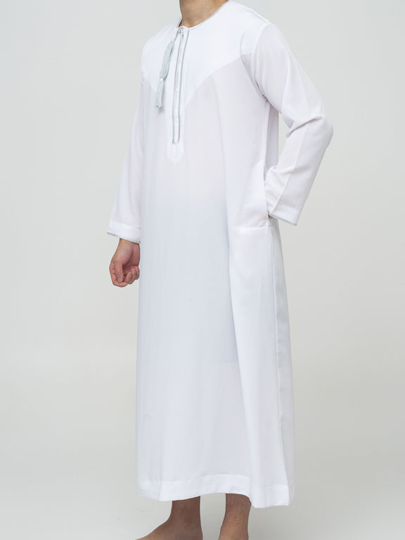 Qamis Omanais Premium Blanc