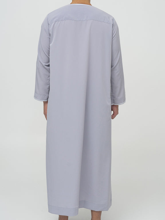 Qamis Omanais Premium Gris