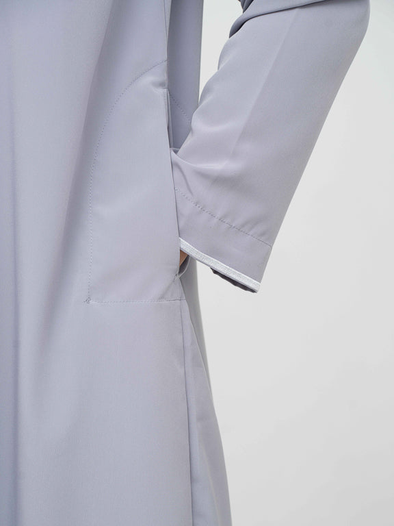 Qamis Omanais Premium Gris