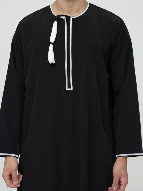 Qamis Omanais Premium Noir