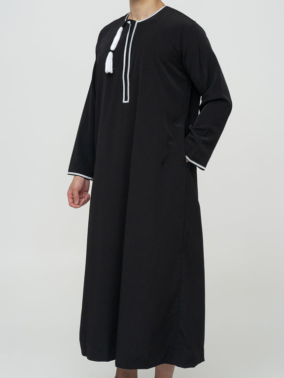 Qamis Omanais Premium Noir