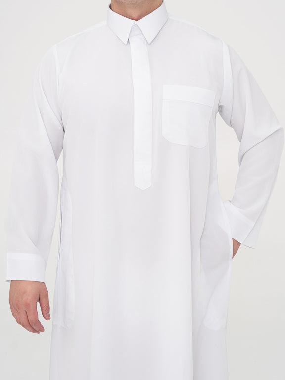 Qamis Qatari Premium Blanc