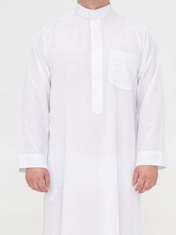 Qamis Saoudien Premium Blanc - Manches simples