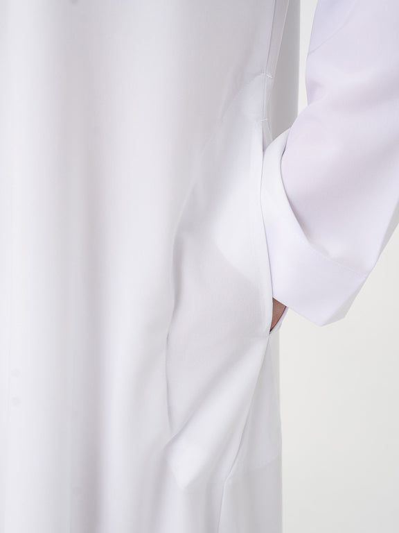 Qamis Saoudien Premium Blanc - Manches simples