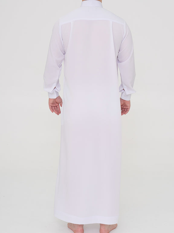 Qamis Saoudien Premium Blanc - Manches rigides