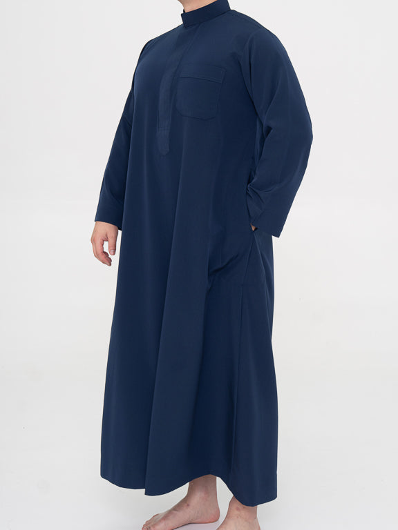 Qamis Saoudien Premium Bleu Marine - Manches simples