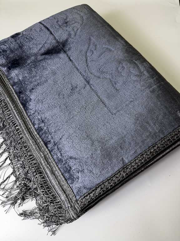 tapis de prière épais gris