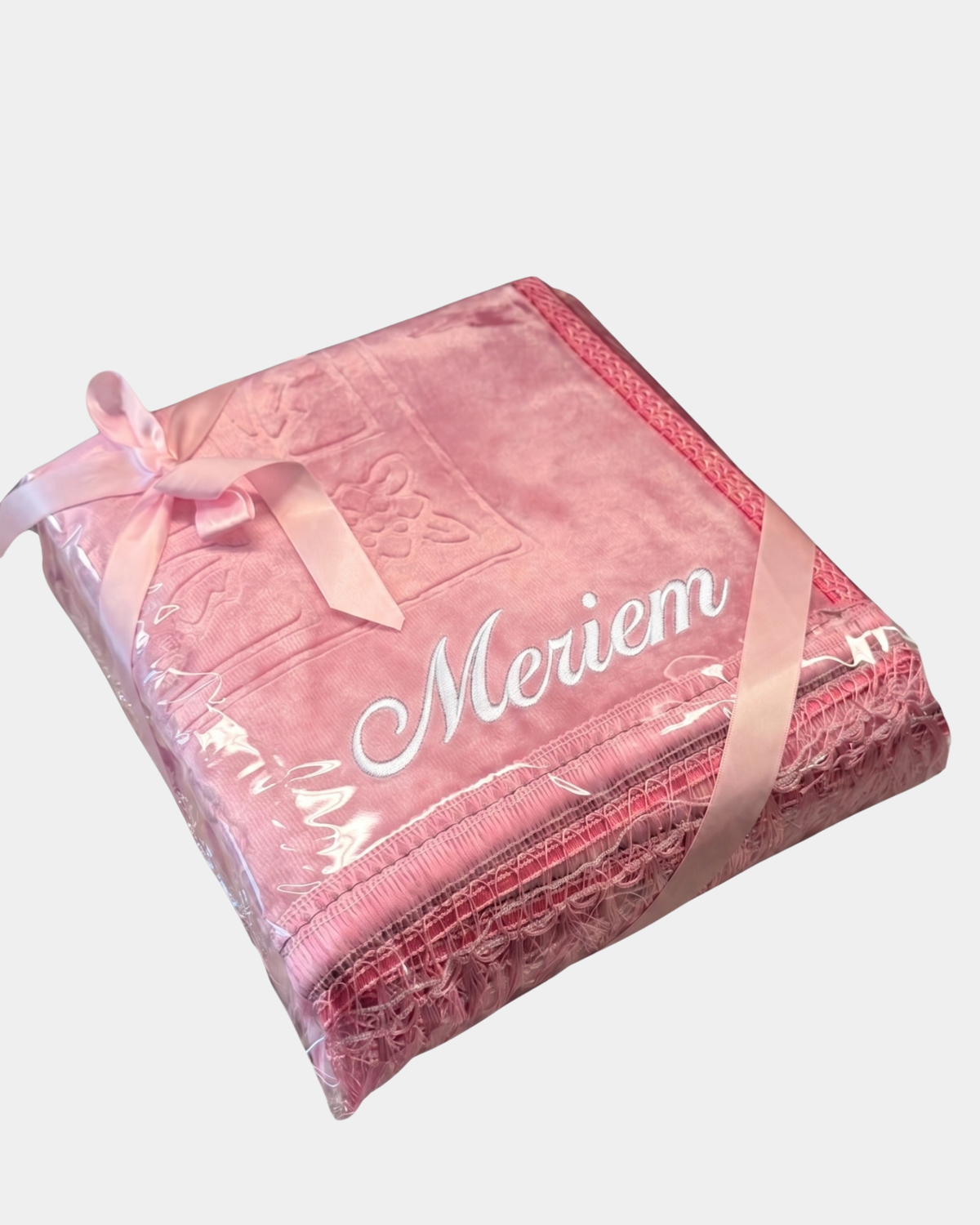 Tapis de prière épais rose