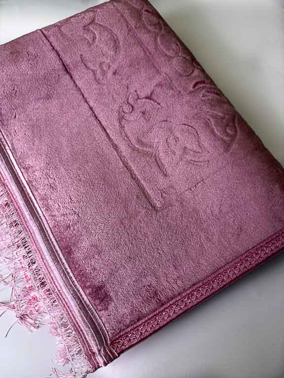 tapis de prière rose épais