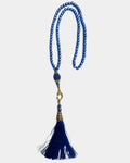 Tasbih bleu marine 99 perles avec pompon assorti