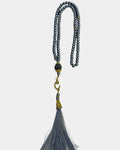Tasbih gris 99 perles avec séparateurs argentés